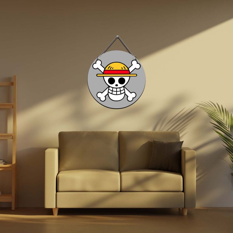 Anime Theme Wooden Wall Hanging for Kids' Bedroom, Living Room & Playrooms | Birthday Return Gift For Kids & Anime Lover (MonkeyDLuffy321 One Piece)